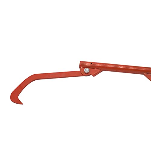 ompait Wood Peavey Logging Tool, Durable Steel Logging Cant Hook Felling Lever for Patio Home(Orange)