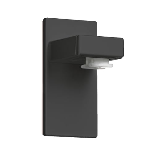 Estika Plissee Halterung zum Kleben ● 4 Stück ● Anthrazit ● Für Nicht öffenbare und feststehende Fenster ● Zum Aufkleben auf den Rahmen