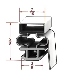 Passeal – 145788 Door Gasket Size - 22 1/2 x 25 3/4 - Nor-Lake Door Seal for Cooler or Freezer – Compatible with Nor-Lake 145788 Refrigeration Gasket