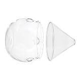 LOLIPPYY Cuenco de Vidrio Transparente con Base para Hielo Seco Tazón Doble para Servir Ensaladas Frutas y Postres para Bares Restaurantes y Celebraciones Capacidad