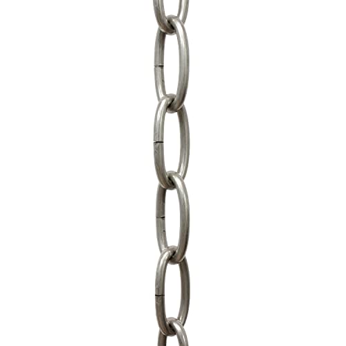 Image of RCH Hardware CH-ST63-U57-BN Steel Chandelier Chain 3 Gauge, Brushed Nickel (1 Foot)