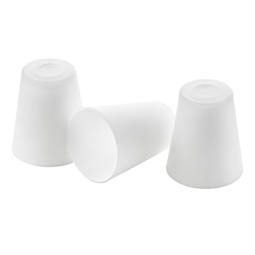 Image of Fixture Replacement Frosted Glass Shade, E26 Base with 1-5 /8 inch Fitter, 3-pack Cone Replacement White Shades for Pendant Light, Wall Sconce, Vanity Light, Table Lamp