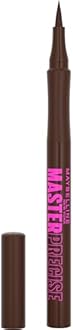 Maybelline Eyestudio Master Precise All Day Waterproof Liquid Eyeliner Makeup, Forest Brown, 1 Count (Packaging May Vary)