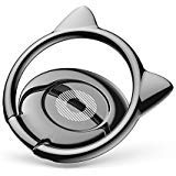 Baseus Cat Phone Ring Holder Stand, Ring Grip Light 360 Degree Rotation Universal for iPhone Andriod Smartphones - Cat Ears Black