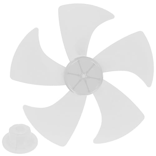 Fan Blades Replacement, Fan Blades, 14 Inch Plastic 5-Leaves Silent Replacement Lightweight for Household Stand or Desk Fanner, White
