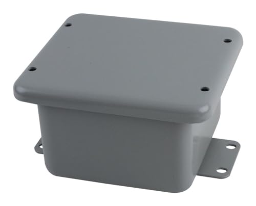 Hoffman A404DSC J Box, NEMA 12, Flat Cover with Screws, Steel, 4.00