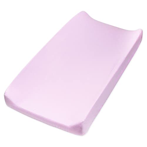 Image of HonestBaby Girls Organic Cotton Changing Pad Cover, Lavender, One Size
