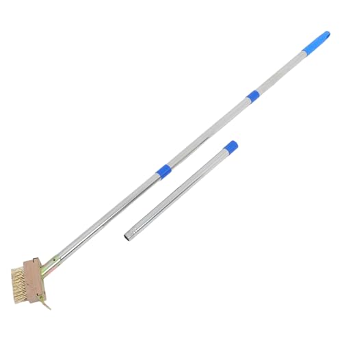 IWOWHERO 1 Set Spazzola per Diserbo con Manico in Acciaio Inossidabile per La Pulizia dei Giunti di Pavimentazione E La Rimozione del Muschio Spazzola per Muschio Spazzola per Erbacce da