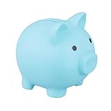 Syfunlv Mignon Tirelire en Plastique Cochon, Tirelire Cochon, Tirelire en Plastique, pour garçons, Filles, Adultes comme Tous Les Cadeaux de Vacances, Une Tirelire pour Enfants Adulte (Blue)