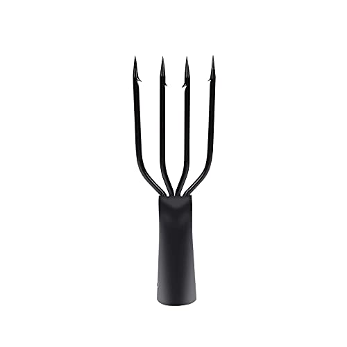 image for EWUHRY Fish Spear Frog Spear Gig, Barbed Stainless Steel 4 Prong Tine 