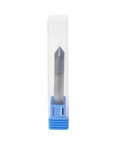 Image of 1 /4 inch Solid Carbide Chamfer Mill, AlTiN Coating, 4 Flute, Chamfer End Mill for Medium Hardness Materials, Double End End Mill Bits, 60 Chamfer Angle, 1 /4 inch Shank Diameter