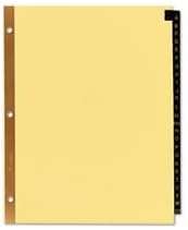 (3 Pack Value Bundle) AVE11350 Gold Reinforced Leather Tab Dividers, 25-Tab, A-Z, Letter, Black, 25/Set
