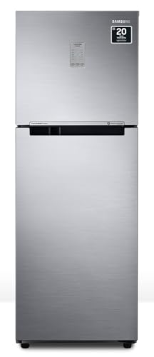 Image of Samsung 236 L, 2 Star, Convertible, Digital Inverter, with Display Frost Free Double Door Refrigerator (RT28C3742S8 /HL, Silver, Elegant Inox)