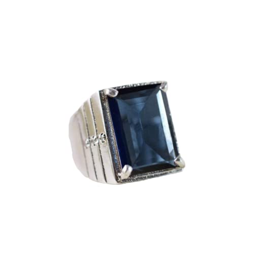 blue sapphire ring, cz gemstone ring, designer handmade jewelry, 925 sterling silver, men gift ring, lover gift ring, blue sapphire hydro ring, birthday gift ring, statement ring