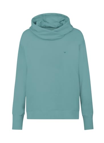 Sweatshirt à capuche femme Trigema taille XS couleur magenta bleu marine jonc de mer