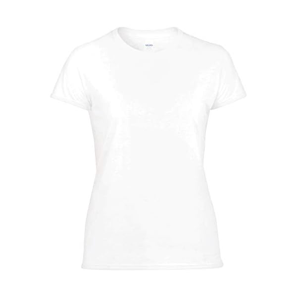 Gildan Women's Softstyle Cotton T-Shirt, Style G64000L, Multipack, White (2-Pack), Medium