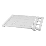Verstellbarer Schrank-Trennwand, Teleskop-Kleiderschrankregal mit erweiterbarem Aufbewahrungsregal, für DIY-Schrank-Trennwand, Karbonstahl-Regal-Organizer-System, für Schuhe und Taschen, weiß (38–60