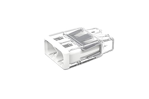 WAGO COMPACT splicing connector; for solid and stranded conductors; max. 4 mm²; 2-conductor; white cover; Surrounding air temperature: max 85°C (T85); 4,00 mm²; transparent - Image 3