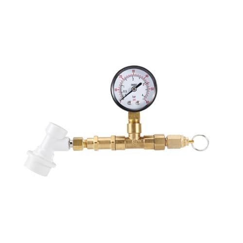JKELPV Produzione di Birra Homebrew Ball Lock Spunding Valve con Calibro 0-60Psi, Strumenti Kegging barile da Birra