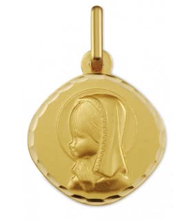 Vierge Marie médaille en or précieux signée Argyor, joaillerie haut de gamme