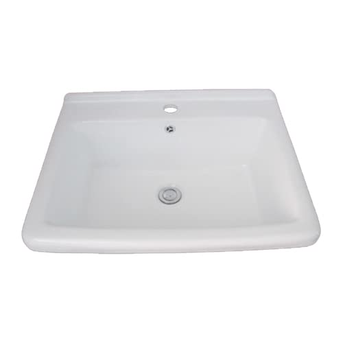 Amazon | 洗面ボウル 陶器 オーバーカウンター 埋め込み スクエア 四角 