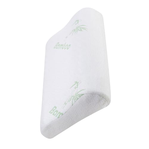 TOYANDONA Fundas de Almohada de Bambú Viscoelástica Cervical Ergonómica Transpirable Tamaño Individual 60X40 Cm Funda para Dolor de Cuello sin Relleno Adecuado para Descanso Casa