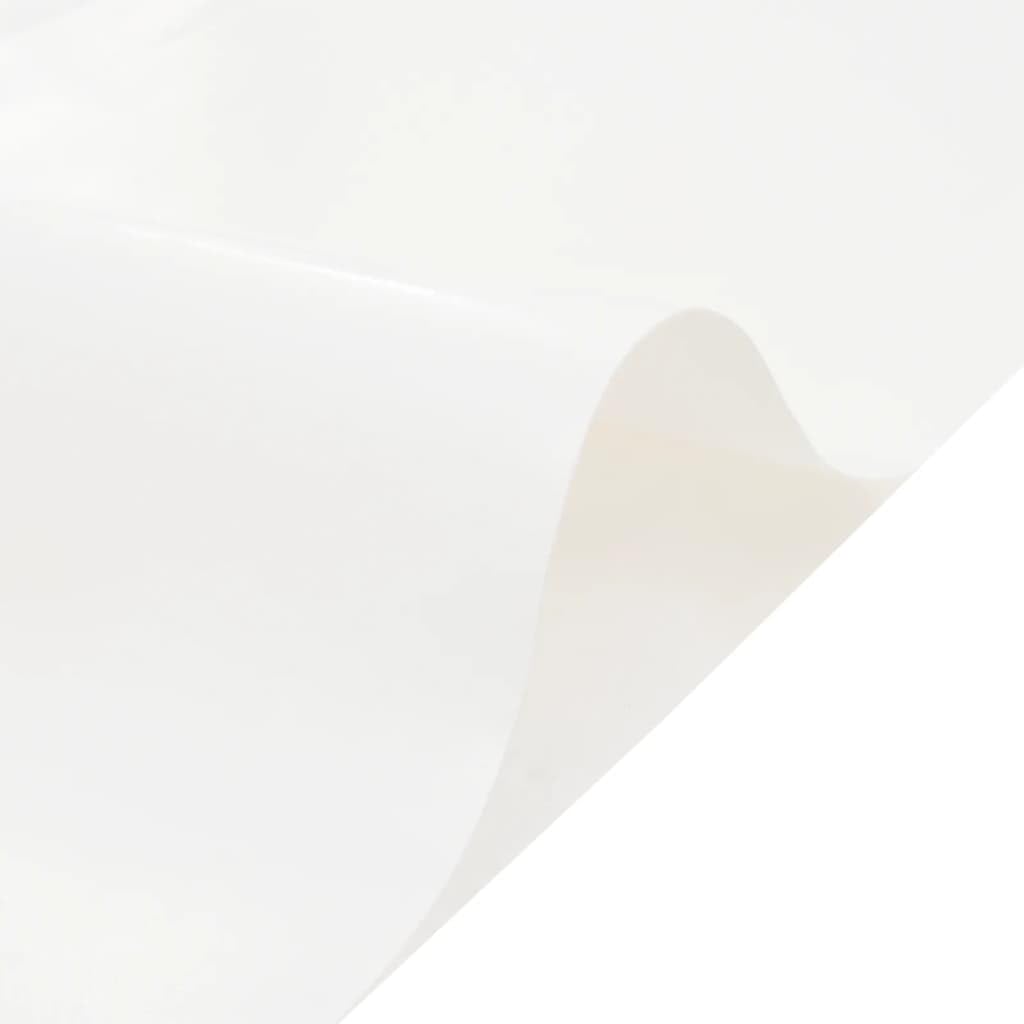 Telone bianco in tela con rivestimento in PVC, 2 x 3 m, 650 g/m², antistrappo, impermeabile, resistente ai raggi UV, resistente alle intemperie, con occhielli, per giardino, campeggio, auto