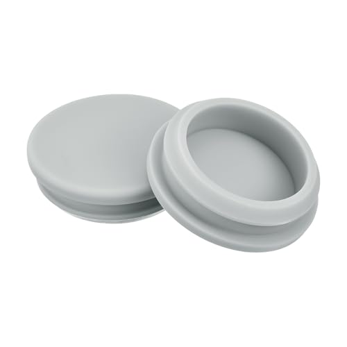 Image of MECCANIXITY 5pcs Silicone Snap in Locking Hole Plugs,36.6mm /1.4 Inch Mounting Diameter Narrow Groove Width 5mm Panel Seal Cover Round for Kitchen Bulkheads Waterproof Sealing Plugs Grey