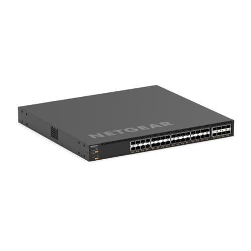 Image of Netgear AV Line M4350-32F8V Ethernet Switch - Manageable - 25 Gigabit Ethernet - 10GBase-X, 25GBase-X - 3 Layer Supported - Modular - 420 W Power Consumption - Optical Fiber - 1U High - Rack-mountable