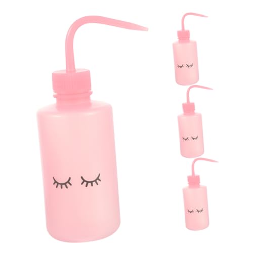BESTYASH 4 Piezas botella de limpieza de pestañas latigazos chorro mamá pequeño botellas vacío exprimidor de botella de agua de pestañas Educación física rosa