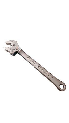 Yuwoda Zealux Tools Llave ajustable de acción de trinquete – Compatibilidad de varios tamaños (9-32 mm), acero CR-V duradero, herramienta versátil 6 en 1 para uso doméstico y profesional, fabricada en