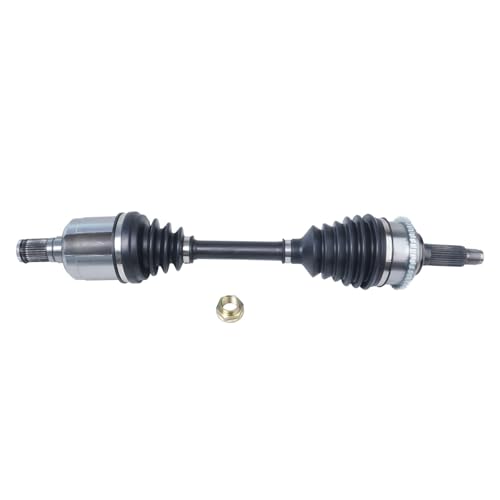 Image of Detroit Axle - Front Left Steering Knuckle CV Axle for 2006-2009 Ford Fusion Mercury Milan, 2006 Lincoln Zephyr, Driver Side CV Axle Shaft Steering Knuckle & Wheel Bearing Hub Replacement