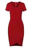 Das Damenkleid Elegant ist mit Einem Schlichten V-Ausschnitt, Hohe Taille und Kurzen Ärmeln Gerahmt