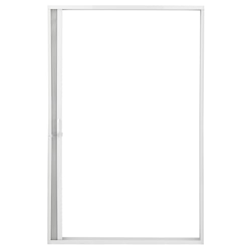 RecPro RV Pleated Folding Shower Door and Frame | Sliding, Retractable, Wrinkle Free (White, 36" x 67")