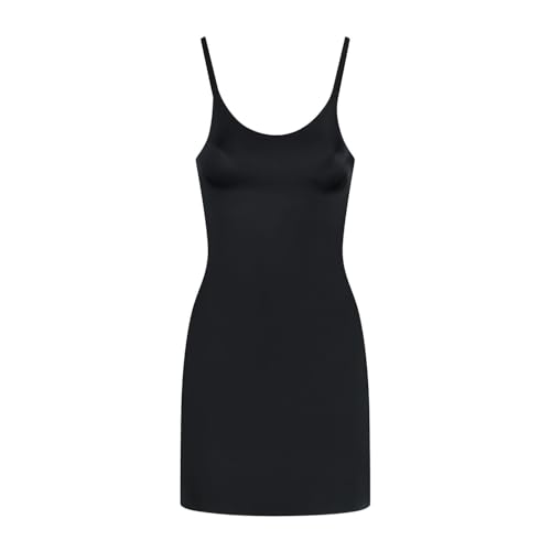 Bye Bra Vestido Lencero Invisible, Vestido Moldeador, Ropa Interior para Mujer, Faja Moldeadora para Mujer, Control De Barriga Ligero, Correas Ajustables, Beige/Marrón/Negro, S-XXL