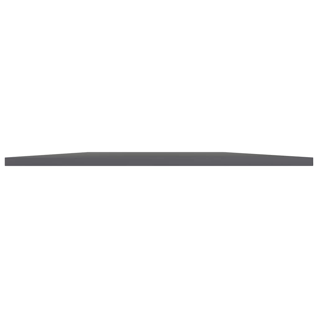 Bücherregal-Bretter 4 Stk Hochglanz-Grau Holzwerkstoff 100x50x1,5 cm Regalboden für Regalsystem Wand, Stand, Schrank, Raumteiler zur flexiblen Aufbewahrung und Ordnung im Wohnzimmer Büro