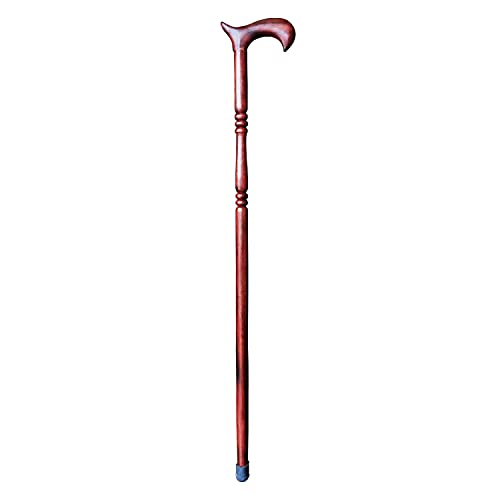 Belexy Wooden Walking Stick, Canes for Men and Women - Unique Designer Wooden Cane, Unfolding Walking Stick, Spiral Walking Stick, Derby Walking Stick- 37 Inch