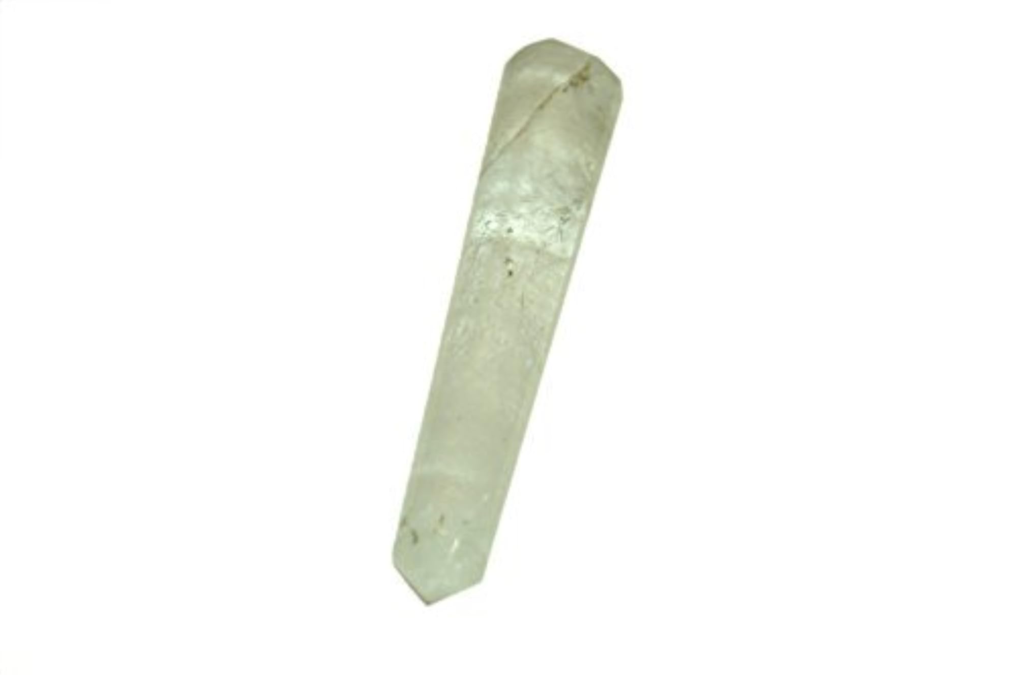 Jet Crystal Quartz Smooth Wand, 4 Inch