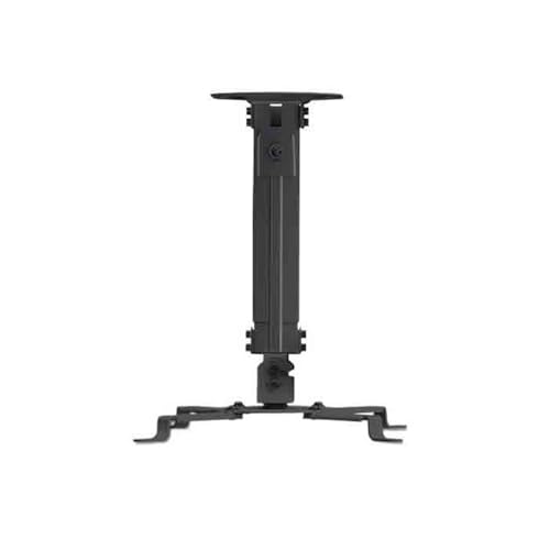 Support de projecteur télescopique noir réglable pour fixation au plafond
