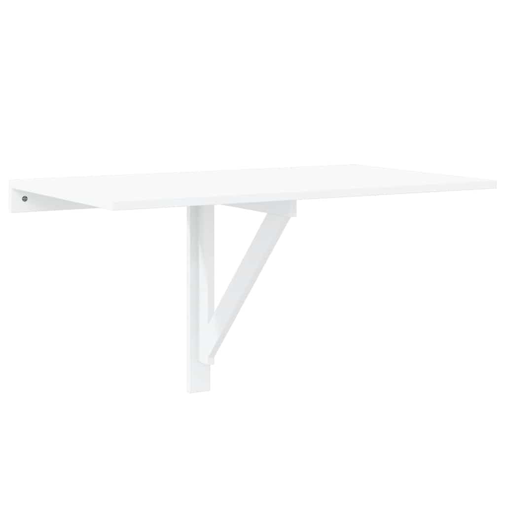vidaXL Mesa de Pared Plegable contrachapada Blanco Brillo 100x60x56 cm