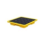 Modular Spill Containment Platform, Oil Spill Tray with Grating, Industrial Spill Platform for Safe Liquid Management(33.5 * 33.5 * 5.5cm)