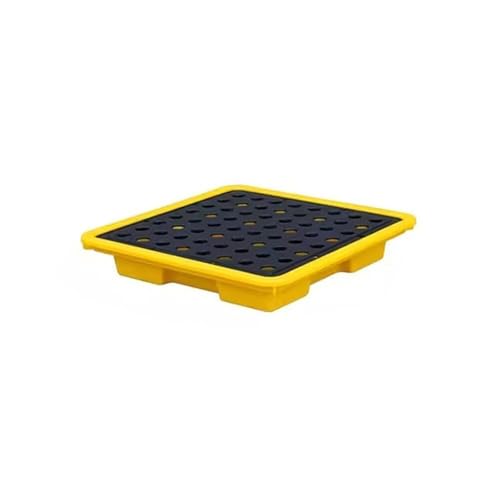 Modular Spill Containment Platform, Oil Spill Tray with Grating, Industrial Spill Platform for Safe Liquid Management(33.5 * 33.5 * 5.5cm)