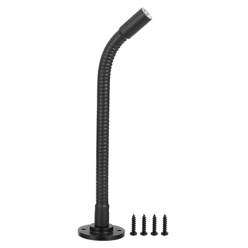 PATIKIL Microphone Podium Flange Mount Stand with 6 Gooseneck Arm, 1/4-20 Mic Stand Holder with Female Thread Flexible Gooseneck Arm for Microphone Camera, Black