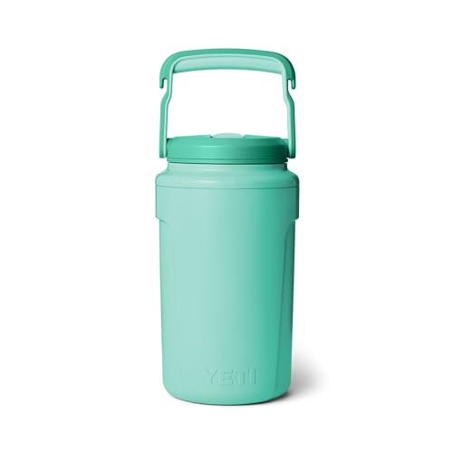 Image of YETI Silo Half Gallon Insulated Straw Cap Water Jug - Leakproof, Lightweight Sports Bottle with Fence Hook Handle - Keeps Drinks Ice-Cold - Ideal for Gym, Sports & Tournaments, Seafoam