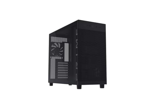 ASUS Prime AP303 TG, Case ATX da 44 Litri, Supporto per Schede Grafiche fino a 360mm, Compatibili per Radiatiori fino a 360mm e 60mm di Spessore, Porta USB-C fino a 20Gbps, Nero