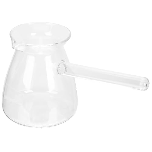 SMASOLO Pentola da Turca Vetro Trasparente con Ergonomico Teiera Compatta e Facile da Design per Ogni Cucina