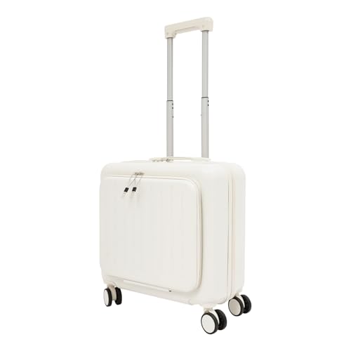 MEELRYD Business Trolley   Maleta de mano de 18 pulgadas con compartimento para portátil, maleta con ruedas y cerradura de combinación, conexión USB, compartimento frontal de 180°, maletín piloto para