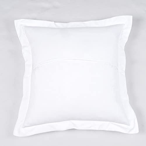 Phf Throw Pillow Covers 18 X 18 Inch, Set Of 2 Washed Microfiber Throw Cushion Pillow Covers, Wrinkle & Fade Resistant Square Decorative Pillowcases(18"X18", White) #TOP5