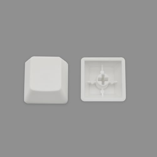 Image of OEM Profile White Blank Keycaps PBT Material 1U R4 Keycap for MX switches Mechanical Keyboard (White, 20pcs)