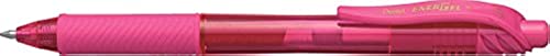 Pentel - Bolígrafo Energel retráctil con punta de bola. Escritura en color rosa